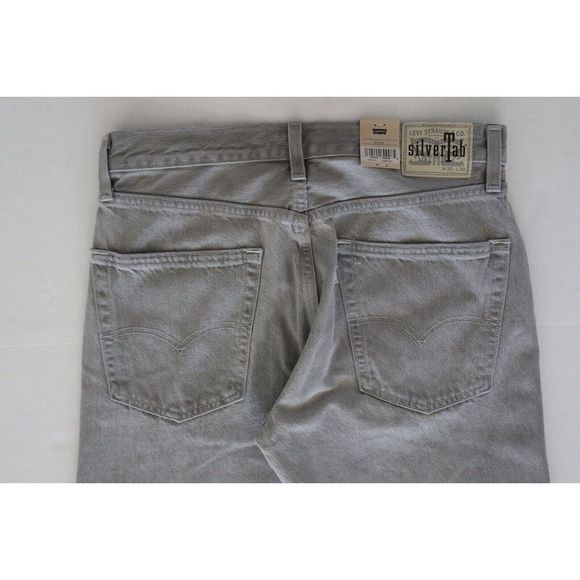 Levi's SilverTab Men's Sz 30x30 Gray Relaxed Fit Straight Leg Denim Jeans $80 - Picture 5 of 7